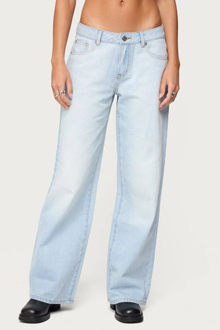Acid Wash Denim Delight Low Rise Jean