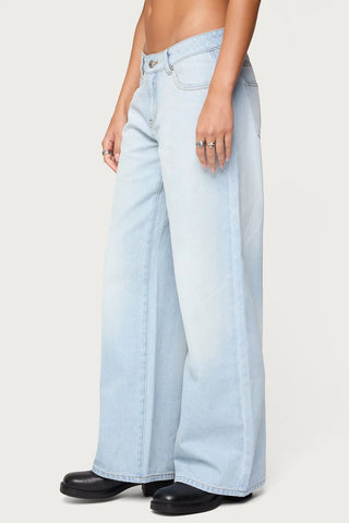 Acid Wash Denim Delight Low Rise Jean