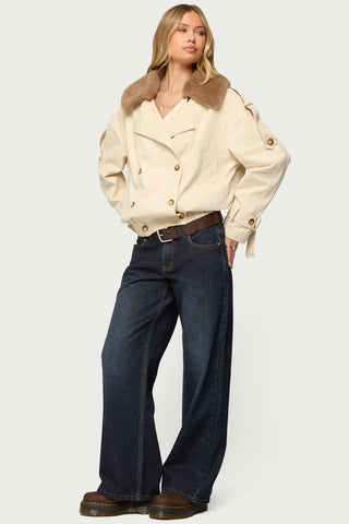 Rogue Distressed Low-Rise Jeans