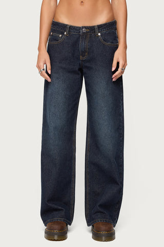 Rogue Distressed Low-Rise Jeans