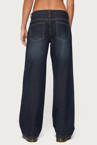 Rogue Distressed Low-Rise Jeans