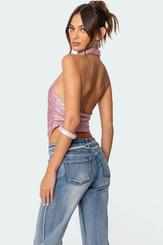 Glint Backless Cowl Top