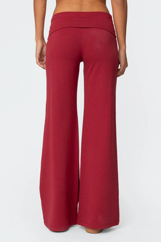 Wide Leg Foldover Pants