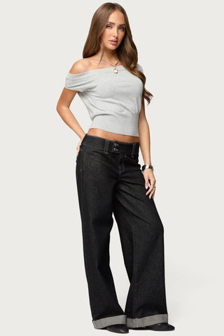 Michaela Luxe Off-Shoulder Top