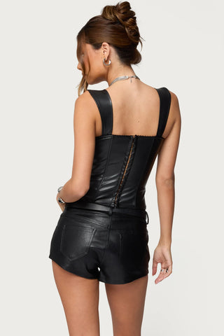 Marcella Wide Strap Mesh Bustier