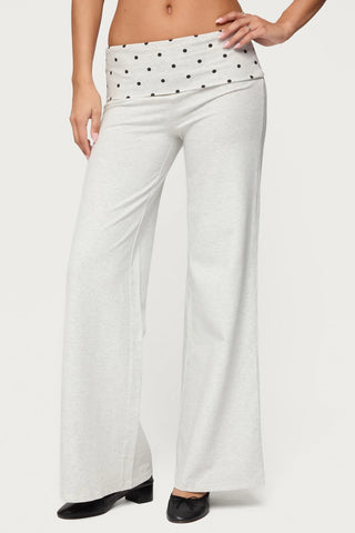 Reeva Polka Dot Fold Over Pants