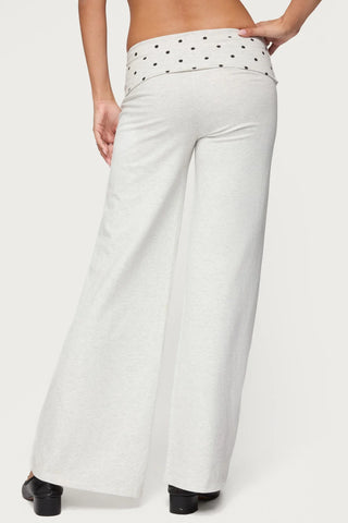 Reeva Polka Dot Fold Over Pants