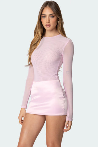 Rosé Mesh Bodysuit