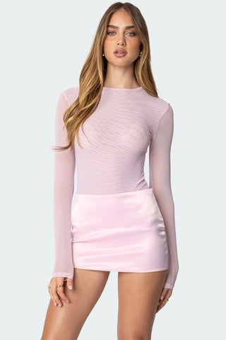 Rosé Mesh Bodysuit