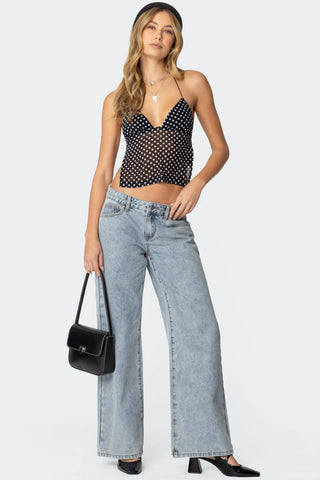 Dotty Drape Top