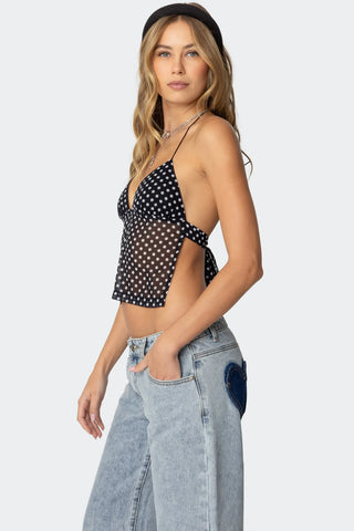 Dotty Drape Top