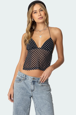 Dotty Drape Top