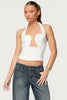 Stassy Abstract Cutout Halter Top