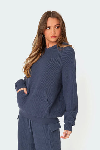 Cozy Knit Oversized Hoodie