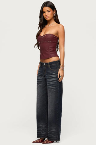 Acid Wash Denim Delight Low Rise Jean