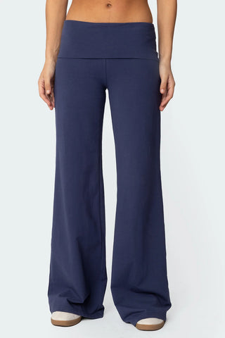 Wide Leg Foldover Pants