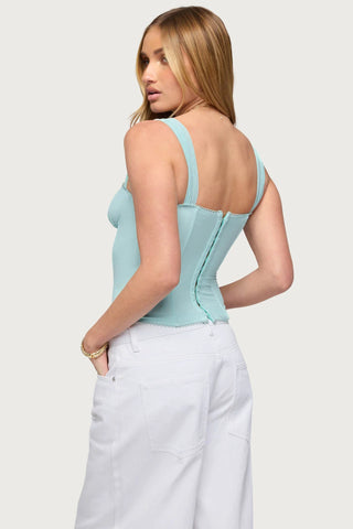 Marcella Wide Strap Mesh Bustier