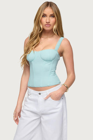 Marcella Wide Strap Mesh Bustier