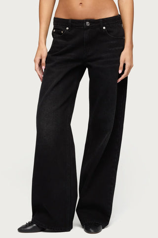 Rogue Distressed Low-Rise Jeans
