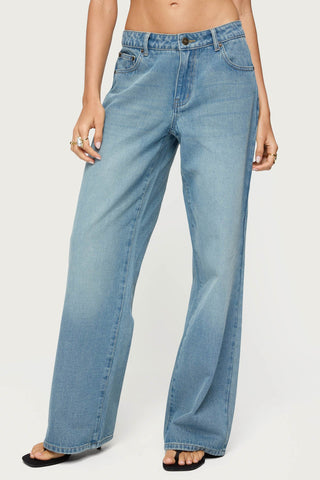 Rogue Distressed Low-Rise Jeans
