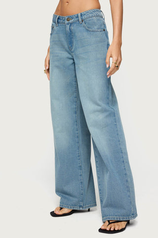 Rogue Distressed Low-Rise Jeans