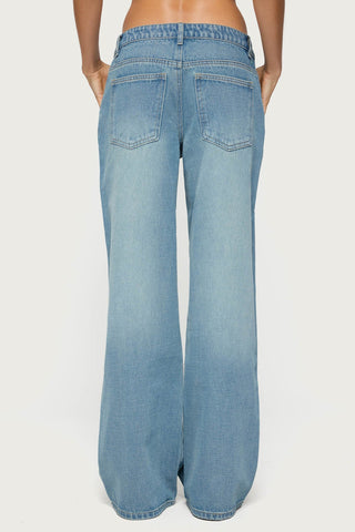 Rogue Distressed Low-Rise Jeans
