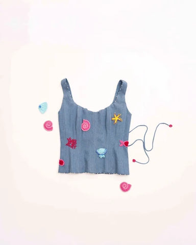 Sugar on the beach crochet corset