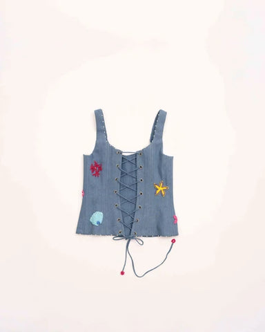 Sugar on the beach crochet corset