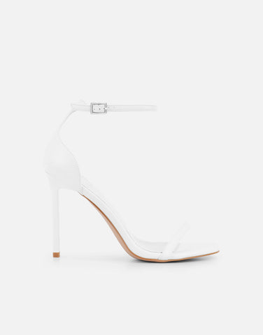 Gabby Black Patent Barely There Heeled Sandals