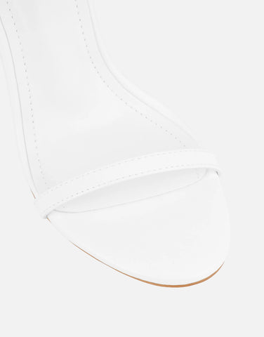 Gabby Black Patent Barely There Heeled Sandals