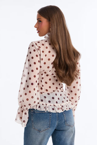 About Me Flyaway Chiffon Ruffle Top