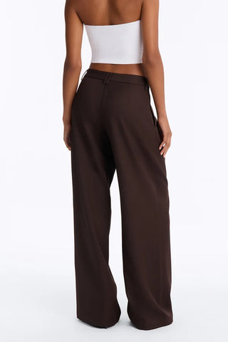 Jet Days High Rise Pleated Wide Leg Trouser