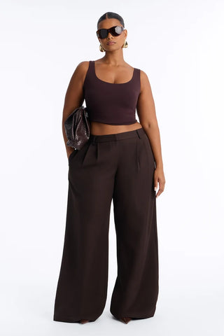 Jet Days High Rise Pleated Wide Leg Trouser