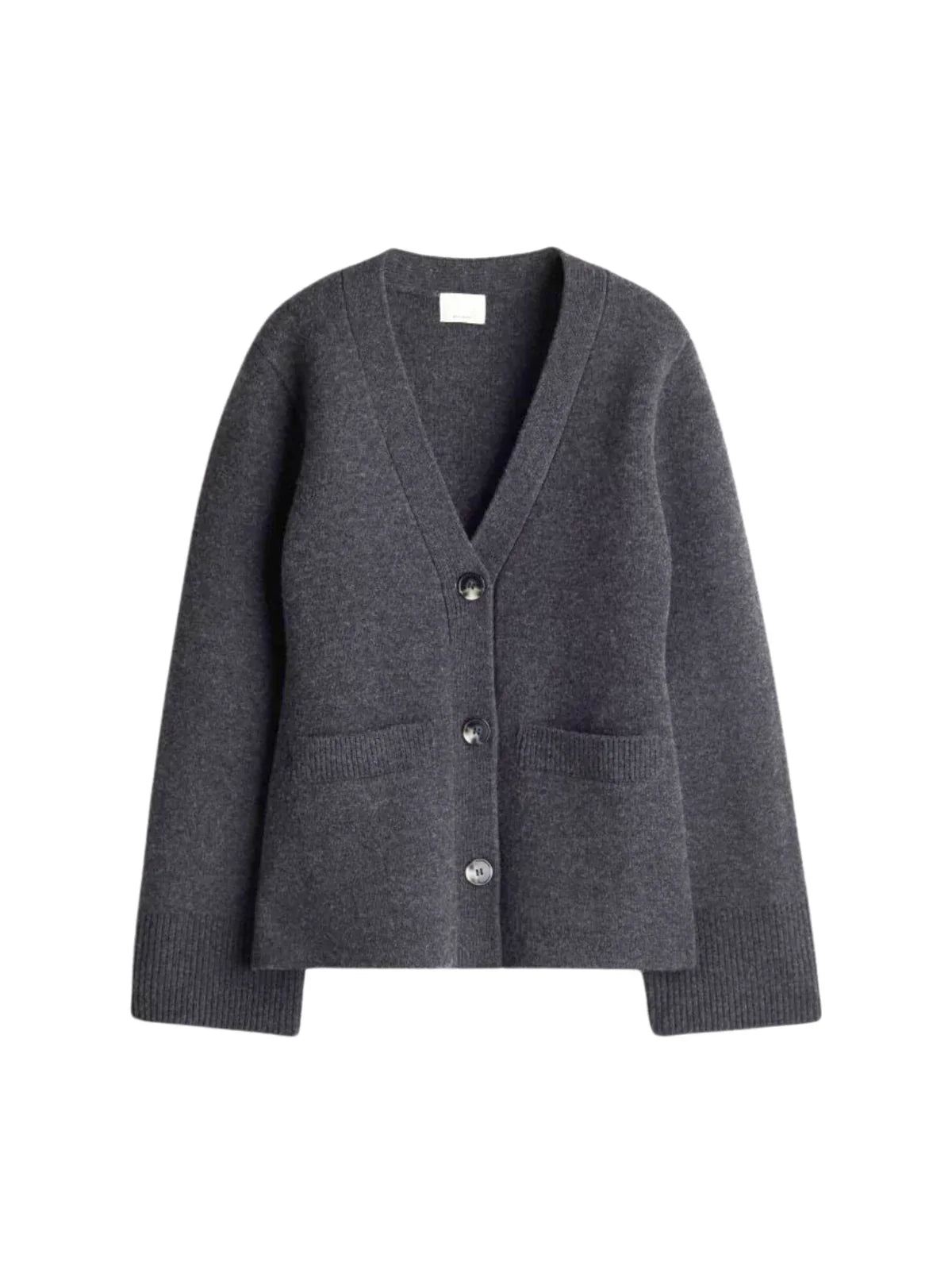 V-neck Long-sleeved Knitted Cardigan
