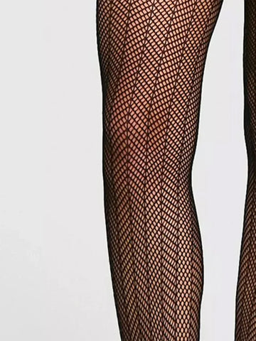Fishbone-Pattern Sheer Tights
