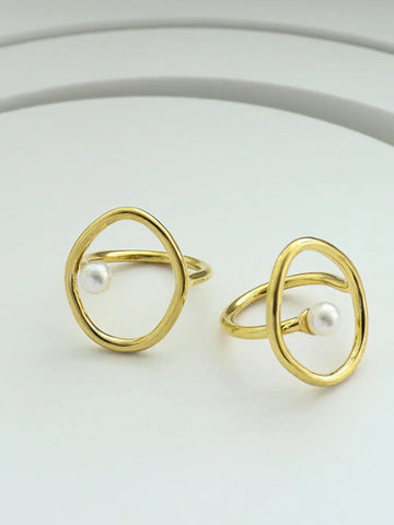 Halo Touch Freshwater Pearl Ring