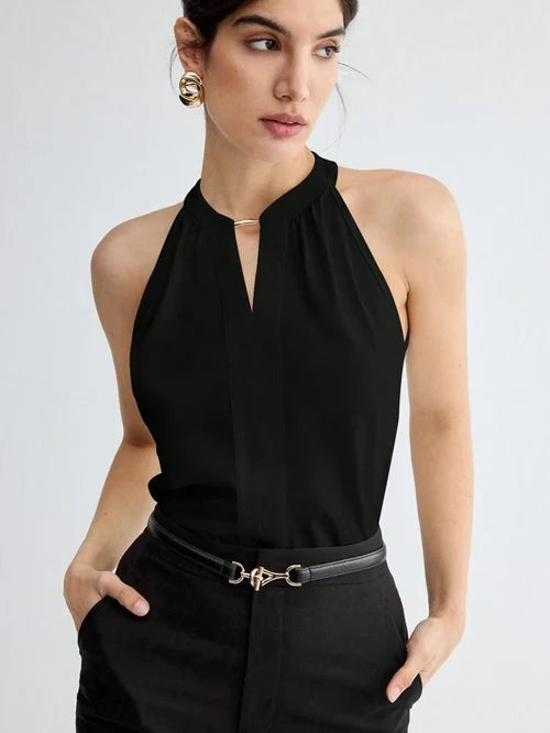 Paris Minimalist Sleeveless Blouse