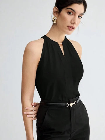 Paris Minimalist Sleeveless Blouse