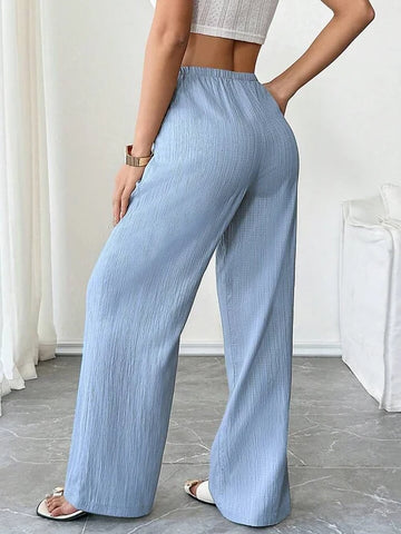 Soft Textured Drawstring Pants for Everyday Comfort & Elegance