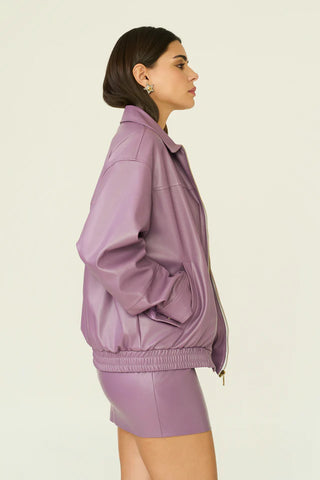 Amethyst faux leather jacket