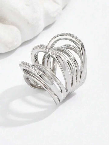 Sparkling Multi Row Crystal Ear Cuff – No Piercing Cartilage Ear Wrap