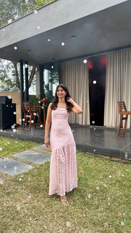 Peaches Lace Dress
