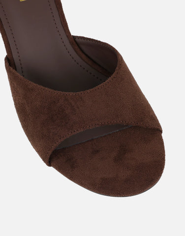 Iris White Wedge Mules