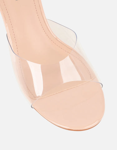 Iris White Wedge Mules