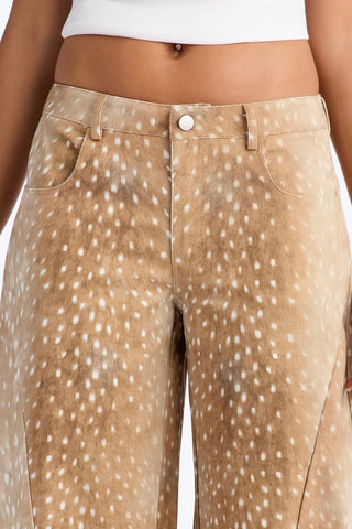 Deerly Beloved Low Rise Barrel Leg Pant