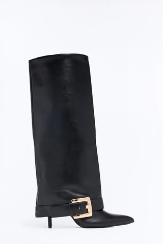 Just My Luck Overlay Heeled Boots
