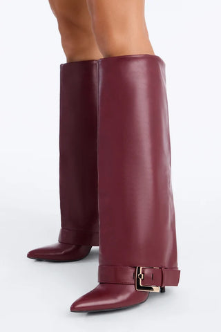 Just My Luck Overlay Heeled Boots