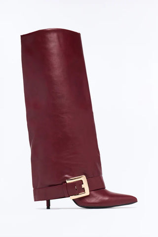 Just My Luck Overlay Heeled Boots