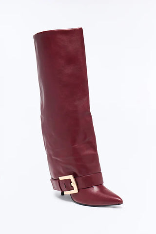Just My Luck Overlay Heeled Boots