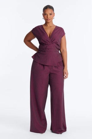 Locked In Pinstripe Pant Set